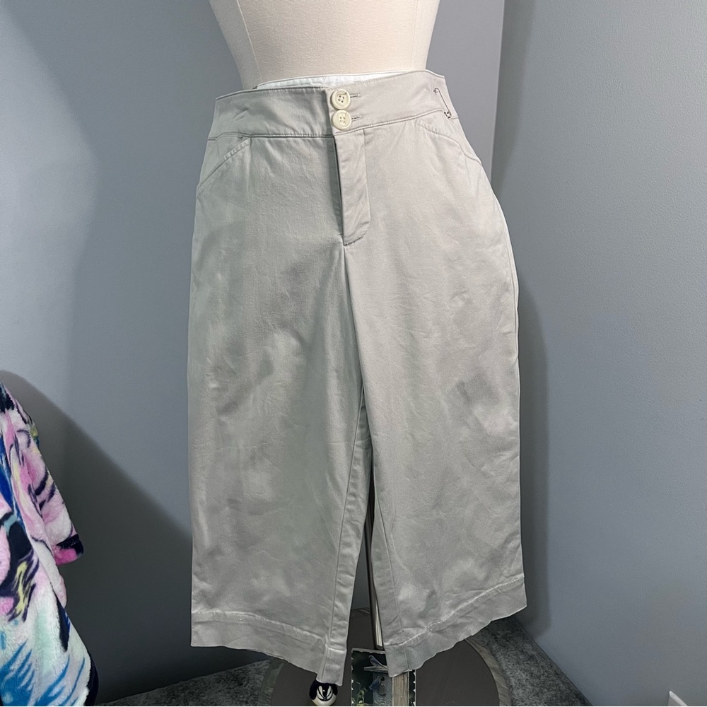 Dockers 10 Brushed Khaki Capri Cropped Pants Pockets